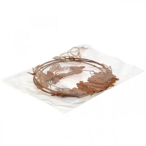 Floristik24 Ressort de décoration de fenêtre, décoration murale à suspendre en métal aspect rouille 18/18,5 cm 3pcs