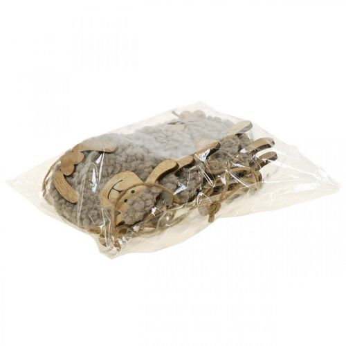 Floristik24 Décoration de Pâques mouton cintre bois moelleux 8.5×1.5×20cm 6pcs