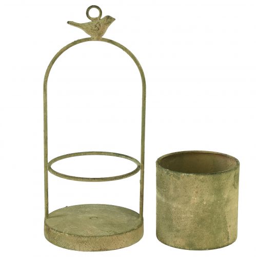 Article Pot de fleurs suspendu pot de fleurs à suspendre vert vintage Ø10,5cm