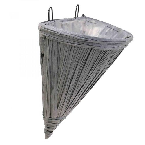 Article Pot suspendu gris Pot de fleur pour applique murale suspendue 30×17cm
