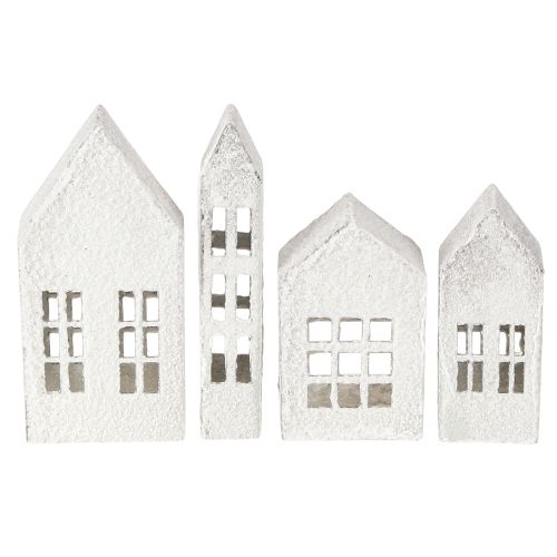 Floristik24 Maisons miniatures pour la décoration intérieure et l'ambiance, très décoratives, design intemporel pour la maison, 14 cm, lot de 4