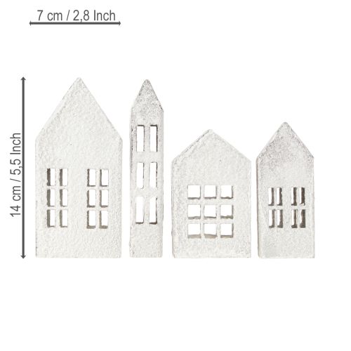 Article Maisons miniatures pour la décoration intérieure et l'ambiance, très décoratives, design intemporel pour la maison, 14 cm, lot de 4