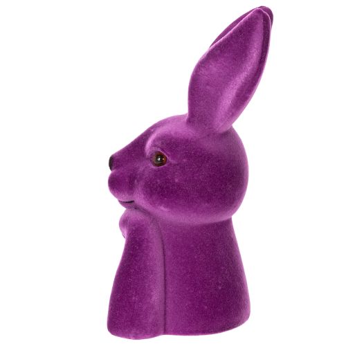 Article Buste de lapin floqué « Lapin pensif » pour Pâques 16,5 × 13 × 27 cm