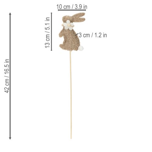 Article Figurine décorative de lapin de Pâques pour les décorations printanières et les accents saisonniers, 42 cm, lot de 8