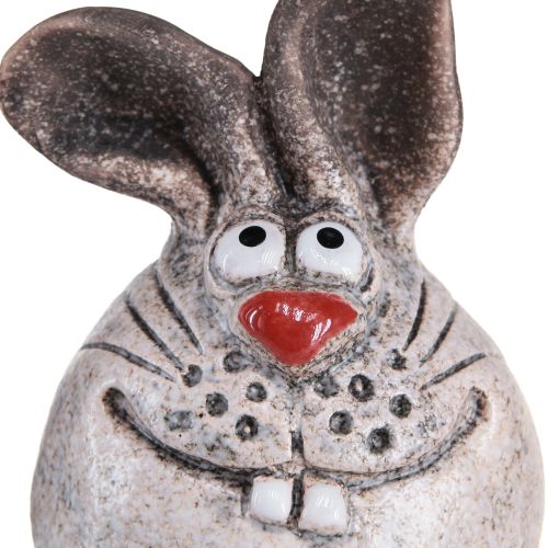 Floristik24 Lapin de Pâques céramique bord d'étagère 6,5×7×9,5cm 3pcs