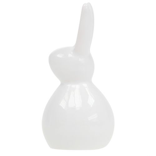 Lapin en céramique blanc 7,5cm 6pcs | Floristik24.be