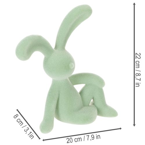 Article Figurine décorative de lapin de Pâques pour une décoration intérieure élégante et pour Pâques, 22 cm, lot de 2