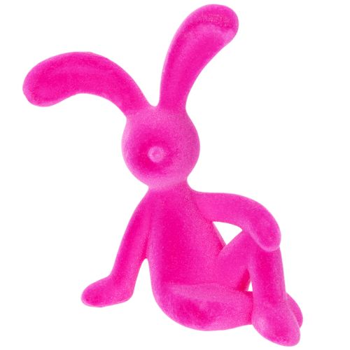 Lapin décoratif assis, idéal pour apporter une touche printanière à votre salon ou bureau, 22 cm, lot de 2.