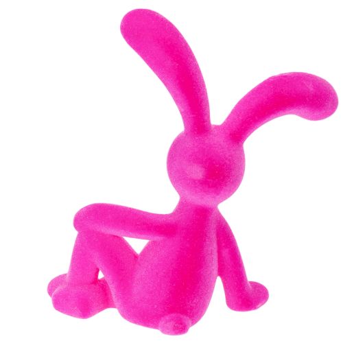 Article Lapin décoratif assis, idéal pour apporter une touche printanière à votre salon ou bureau, 22 cm, lot de 2.