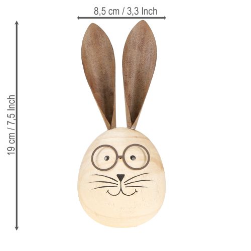 Article Lapin décoratif au design humoristique, un objet sympathique qui attire le regard, 19 cm, lot de 2