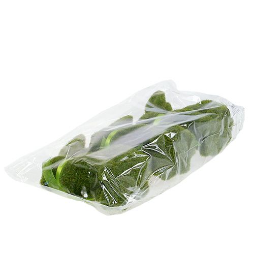 Floristik24 Lapins floqués assis vert T15cm 3P.