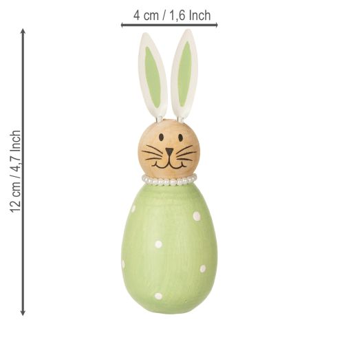 Article Figurines décoratives de lapins en forme d'œuf, pour une décoration printanière, 12 cm, lot de 3
