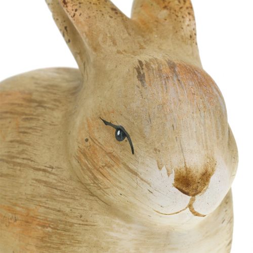 Floristik24 Lapin en céramique nature 8.5cm x 12cm 3pcs