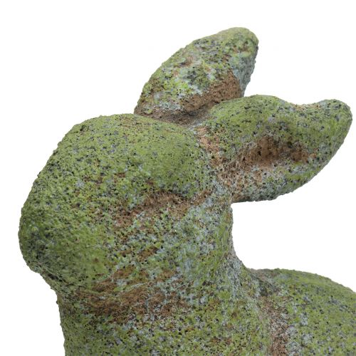 Article Figurine de jardin lapin mousse 20cm x 13cm H25cm