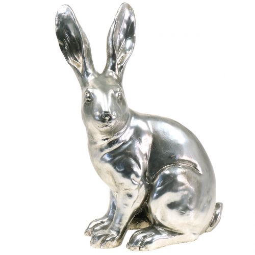 Floristik24 Déco Lapin Argent H36cm