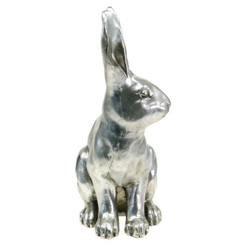 Floristik24 Déco Lapin Argent H36cm