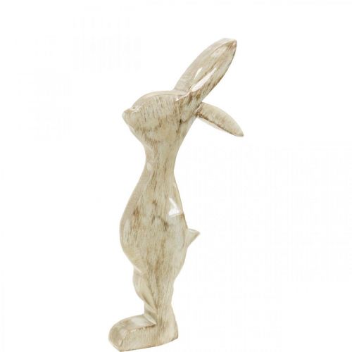 Lapin en Bois Déco Printemps Pâques Lapin Déco H25cm