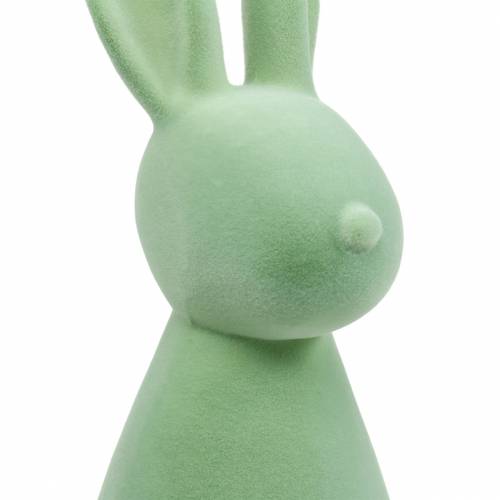 Floristik24 Lapin de décoration de Pâques 47cm figurine de décoration de lapin de Pâques floqué vert Pâques