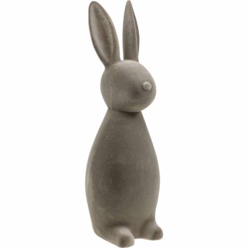 Article Lapin de Pâques gris foncé floqué Lapin de Pâques décoration de table décoration de Pâques