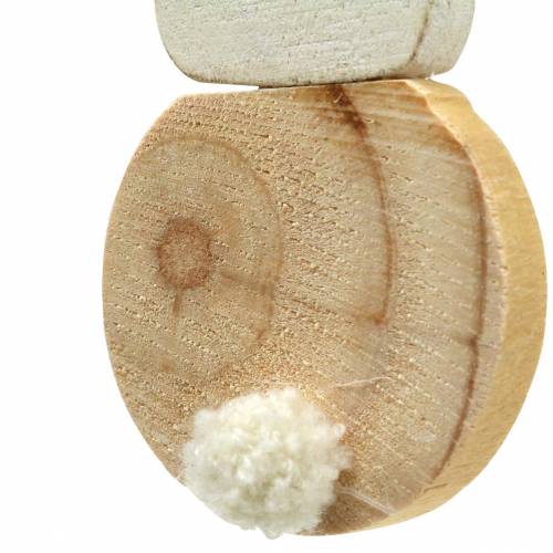 Floristik24 Lapin de Pâques à suspendre crème, bois naturel assorti H10,5cm 8 pcs