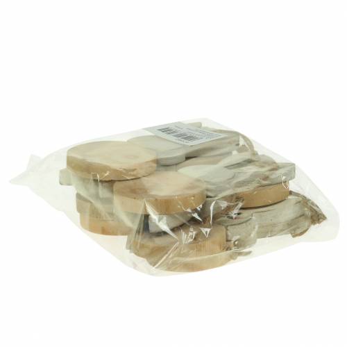 Floristik24 Lapin de Pâques à suspendre crème, bois naturel assorti H10,5cm 8 pcs