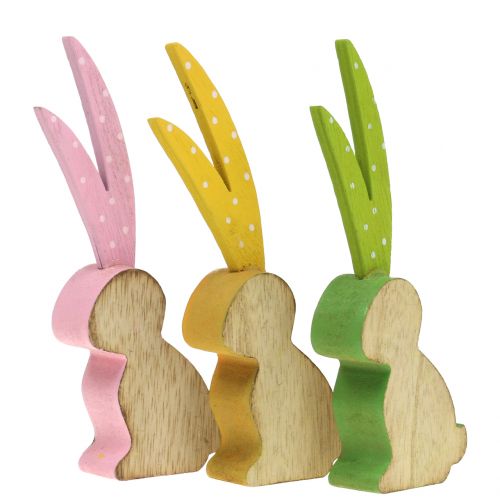 Floristik24 Figure à décorer lapin longue oreille 15cm 6pcs