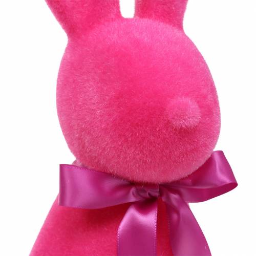 Floristik24 Lapin floqué rose H42cm