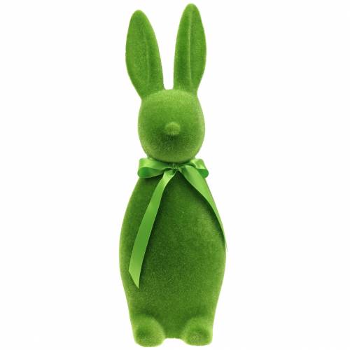 Floristik24 Lapin floqué vert H49cm