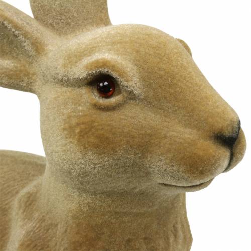 Floristik24 Décoration de Pâques lapin floqué marron H50cm