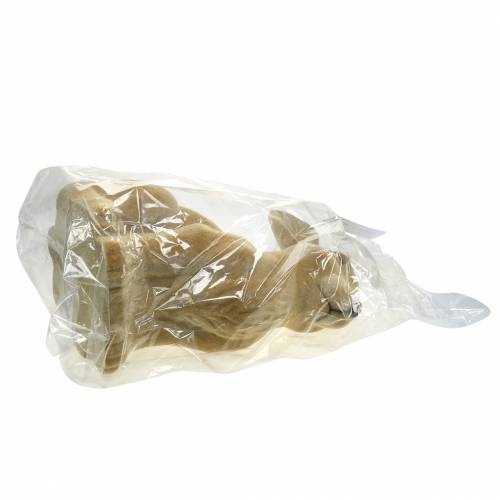 Floristik24 Décoration de Pâques lapin floqué marron H50cm