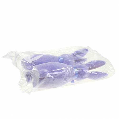 Floristik24 Lièvre floqué Lilas Violet H30cm 2pcs
