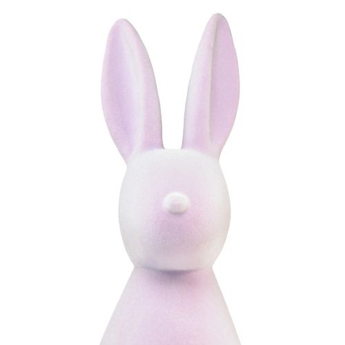 Article Décoration lapin de Pâques debout – 2e choix – lilas floqué H47cm