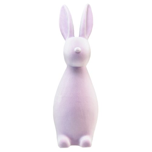 Article Décoration lapin de Pâques debout – 2e choix – lilas floqué H47cm
