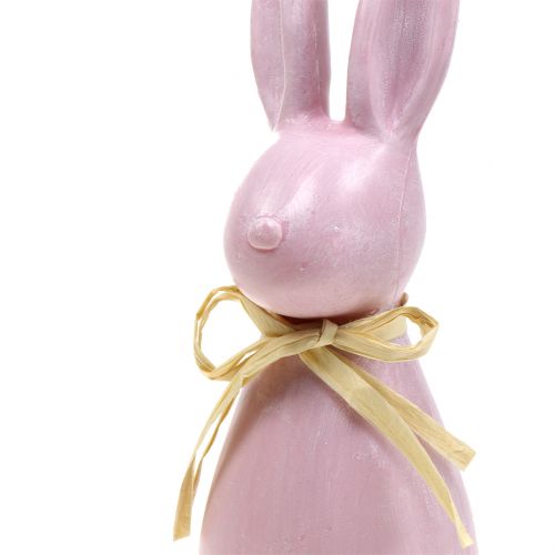 Floristik24 Lapin de Pâques Grand Rose H47cm