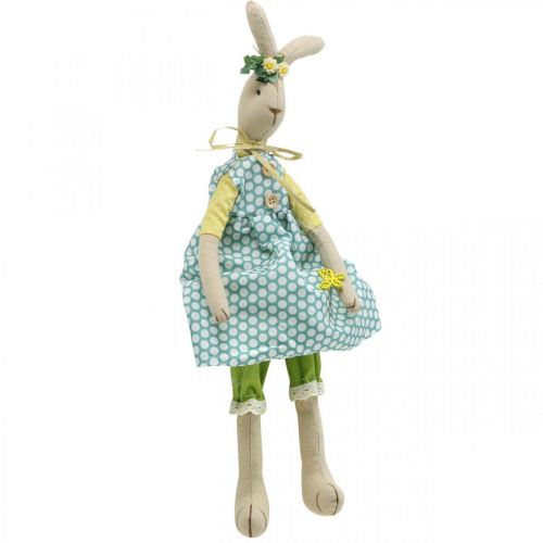 Article Lapin en peluche pour Pâques, lapin de Pâques avec vêtements, bunny girl H43cm