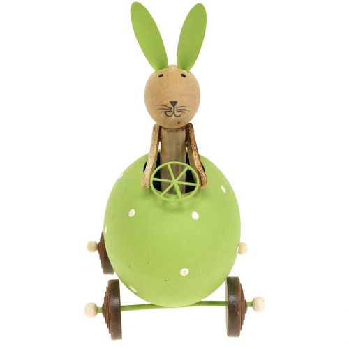 Floristik24 Lapin dans la voiture de l'oeuf 15cm x 8cm x 7,5cm 3pcs