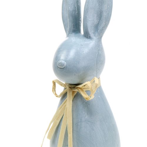 Floristik24 Lapin de Pâques Grand Bleu H47cm