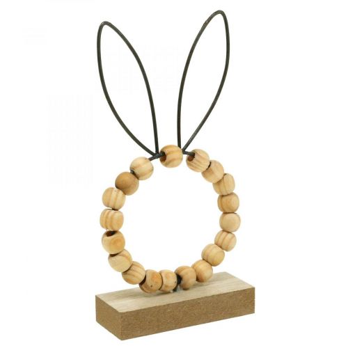 Article Décoration de table en forme de lapin Décoration de Pâques Perles en bois Décoration Rouille Ø6,5cm 6 pièces