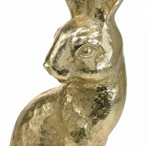 Floristik24 Décoration lapin grand lapin de Pâques assis or 22×17×51.5cm