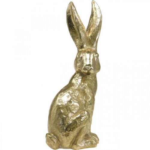 Floristik24 Décoration lapin grand lapin de Pâques assis or 22×17×51.5cm