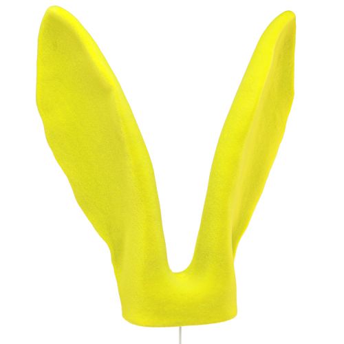 Oreilles décoratives de lapin jaune vert pistache Pâques sur bâton 56cm
