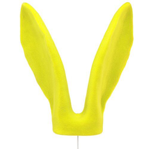 Article Oreilles décoratives de lapin jaune vert pistache Pâques sur bâton 56cm
