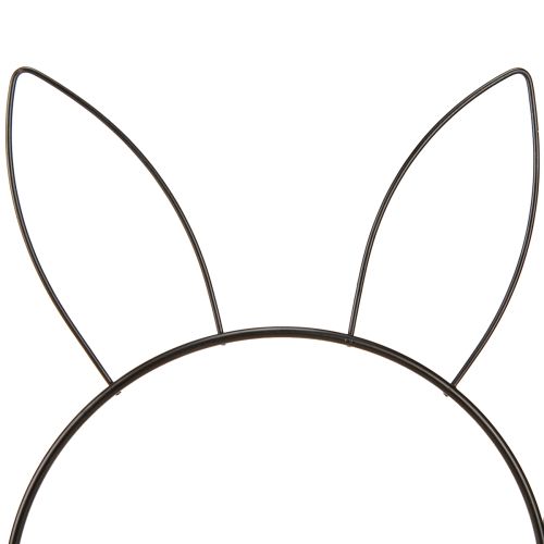 Article Anneau de décoration lapin métal bois naturel noir Ø20cm 2pcs