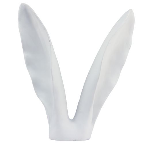 Floristik24 Décoration de lapin oreilles de lapin pierre artificielle blanche 31×9,5×41cm