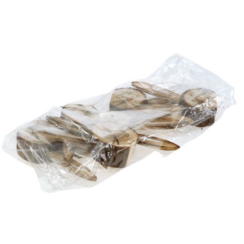 Floristik24 Tête de lapin en bois nature 11cm - 12cm 6pcs