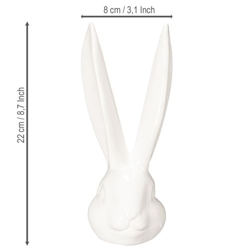 Article Figurine décorative en forme de tête de lapin, idéale pour une décoration de Pâques élégante dans les intérieurs modernes, 22 cm