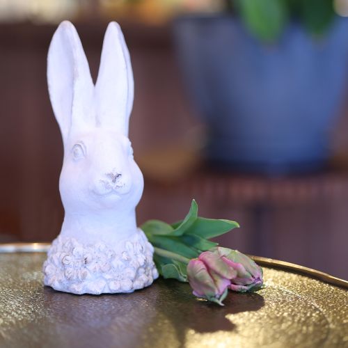 Article Lapin décoratif, point focal apaisant pour une table, une étagère ou un rebord de fenêtre (23 cm).