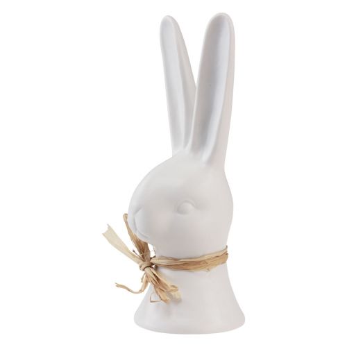 Floristik24 Décoration tête de lapin lapin de Pâques lapin blanc en céramique 17cm