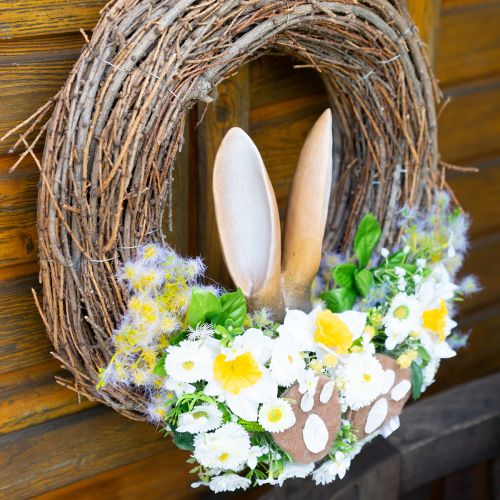 Floristik24 Décorations de Pâques, oreilles de lapin, piquets de jardin au charme rétro pour embellir votre jardin à Pâques, 35 cm, lot de 2