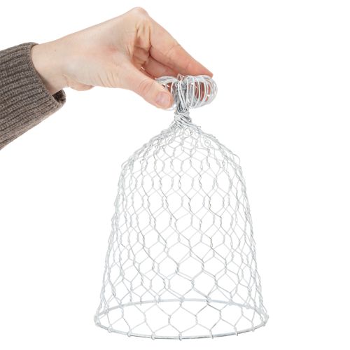 Article Clochette vintage en fil de fer pour décoration de table rustique, 23 cm